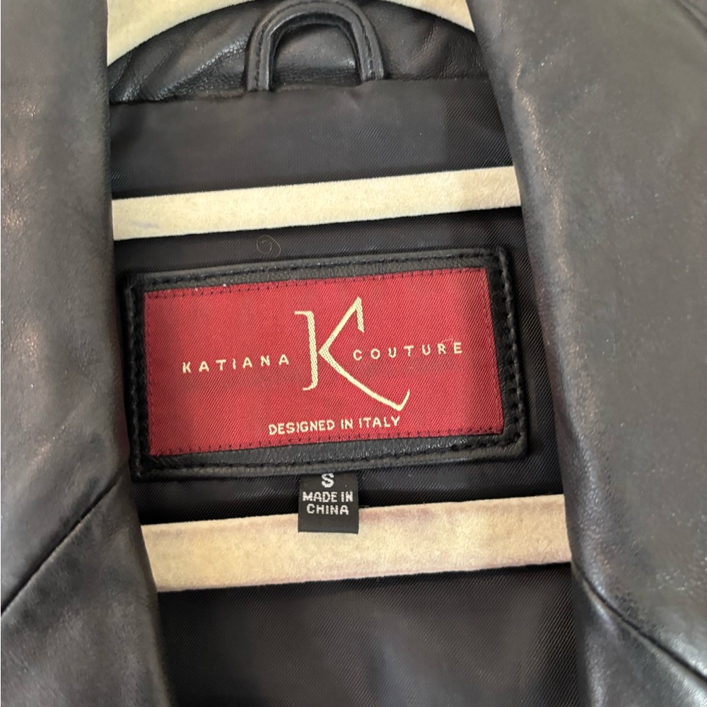 Katiana Couture Black Leather Jacket